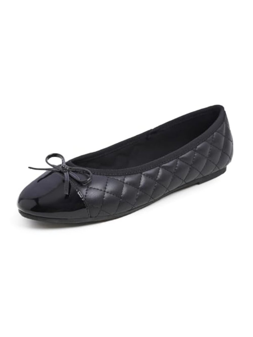 Women's Bow Tie Ballet Flats Round Toe Slip On Dress Shoes